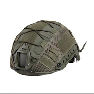 FAST彈力繩盔套布罩CP戰(zhàn)術(shù)頭盔改裝配件FAST迷彩盔罩帽套 軍綠色（不含頭盔）