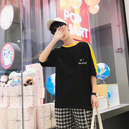 佐優(yōu)品220克重磅短袖t恤男士夏季上衣服學(xué)生五分寬松休閑半袖體恤衫 贈品顏色款式隨機發(fā) 均碼 顏色款式隨機尺碼按主商品發(fā)