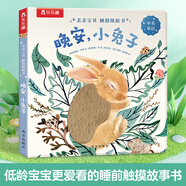 親親寶貝觸摸紙板書-晚安，小兔子 可點讀[1-4歲]中英雙語 寶寶語言啟蒙繪本睡前故事書 樂樂趣童書