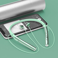 Dear Mean 所有手機通用藍牙耳機磁吸掛脖式無(wú)線(xiàn)運動(dòng)跑步半入耳頸掛式藍牙耳機安卓通用 雙磁吸+薄荷綠