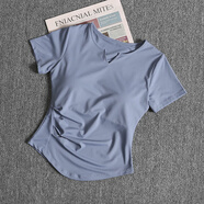 愛夢鳥（Aimengniao）女裝套裝2025新款羽毛球服女跑步運動網(wǎng)球裙健身晨跑速干百褶短裙 短袖/藍色 XL