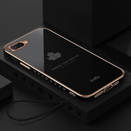 佩諾（PINO） oppor15x手機(jī)殼楓葉直邊電鍍硅膠OPPO K1鏡頭全包防摔軟殼網(wǎng)紅男女新潮款保護(hù)套 k1/r15x【經(jīng)典黑】楓葉直邊電鍍