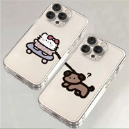固返 滑板KT貓遛狗適用蘋果16promax情侶手機(jī)殼iphone15plus防摔oppo全包vivo小米14華為pura70可愛 【滑板KT貓】太空殼 iPhone 16Pro