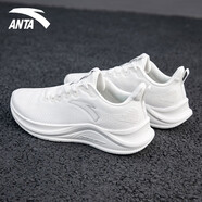安踏（ANTA）男鞋運(yùn)動(dòng)鞋男2025夏季新款輕便輕量網(wǎng)面跑步鞋子男減震飛織網(wǎng)鞋男 象牙白 42