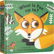 英文原版Little faces：what is fox up to狐貍在干什么 機(jī)關(guān)操作玩具書  小學(xué)教輔