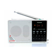 德生（Tecsun） D3 fm調(diào)頻收音機(jī)充電插卡老人迷你可插卡數(shù)字點(diǎn)歌選臺(tái)校園廣播英語四六級考試 白色