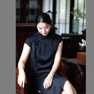 如素慢衣氣質(zhì)修身連衣裙36170 黑色 M80-115斤
