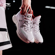 李寧（LI-NING）馭帥13籃球鞋男鞋高幫韋德之道閃擊6 ABAP069-3標(biāo)準(zhǔn)白/珍珠白 45
