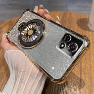 優(yōu)蕾絲 vivoy52s手機殼vivo保護y52s硅膠套t1版全包四角氣囊防摔V2057A透明軟殼5G男女帶陀螺支架新款 【閃粉-土豪金】四角氣囊 +全屏鋼膜+旋轉陀螺支架 vivo Y52s