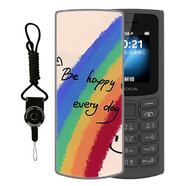 貝倫斯 諾基亞105手機殼卡通2023版4g/2g學(xué)生老人機時(shí)尚簡(jiǎn)約創(chuàng  )意個(gè)性定制保護套 涂鴉七彩虹+掛繩 諾基亞105【2023版4g】