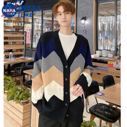 淘茲朗 高領(lǐng)毛衣男慵懶風(fēng)寬松秋冬款韓版潮流ins不規則針織衫情侶裝線(xiàn)衣 東呈Y243黑色 XL