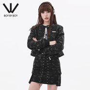BOY BY BOY春秋潮牌女裝百搭寬松牛仔外套W52001 黑色 M