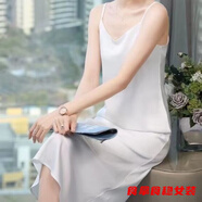 柒十念新款吊帶裙長(cháng)款夏季顯瘦V領(lǐng)段連衣裙內搭外穿打底婚紗裙 白色 長(cháng)裙 2XL 【建議130-145斤內】