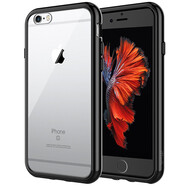 JETechJETech 蘋果iPhone 6/6s Plus手機殼TPU軟邊PC背板防摔保護套5.5英寸屏 黑色