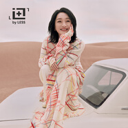 LESS周迅同款設(shè)計(jì)感馬海毛針織衫女蠟筆畫套頭衫2N9312780 912/多彩色系印花 S