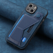 佑瑟適用支架插卡適用蘋果15promax手機(jī)殼14帶卡包iPhone13mini卡槽11XS插卡XR放卡片X卡夾8plus支架一 寶藍(lán)色 支架插卡 iPhone 6 plus