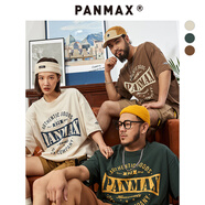 潘·麥克斯（PANMAX）PANMAX大碼男裝T恤寬松百搭涼感短袖加大半袖美式休閑中性上衣 帝豪綠 2XL