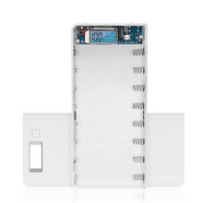 品怡 免焊接8節(jié)18650電池盒 diy移動電源套料 LCD液晶屏充電寶外殼 白 套料/無電池