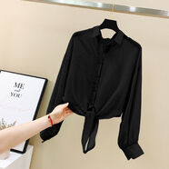 UKCF 小披肩裙子外搭冰絲雪紡上衣女防嗮衣長(cháng)袖開(kāi)衫披肩2022新款夏季 黑色  M 建議95-105斤
