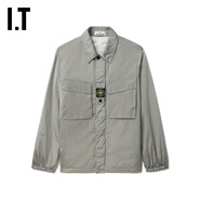 STONE ISLAND IT 男裝翻領(lǐng)工裝夾克新款酷感有型拉鏈外套5Q0819ML GYL/灰色 S