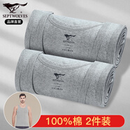 七匹狼【100%棉】純棉背心男士高彈力運(yùn)動(dòng)健身吸汗透氣2件裝