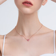 VIGG【明星同款】甜心銀項鏈女士鎖骨鏈吊墜情人節生日禮物送女友老婆 小甜心項鏈（單條）【精美禮盒】
