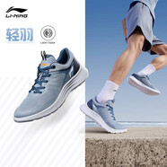 李寧跑步鞋男鞋夏季新款鞋子網(wǎng)面跑鞋減震運動鞋慢跑鞋 柔灰藍暮靛藍019 41