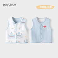 babylove嬰兒馬甲春秋純棉兩面穿寶寶可愛小坎肩背心保暖馬夾上衣