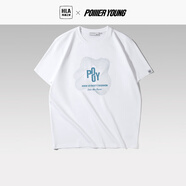 HLA海瀾之家短袖T恤男23新POWER YOUNG科幻線條涼感短袖男夏 漂白花紋CW 165/84A/S