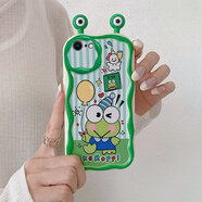 佩諾蘋(píng)果6/7/8plus手機殼iPhone6s/7/8保護套3女卡通可愛(ài)se2硅膠防摔磨砂全包男女款卡通可愛(ài)潮外殼 【本.耳朵奶油殼】大眼蛙 蘋(píng)果7/8/se2/3代 版本