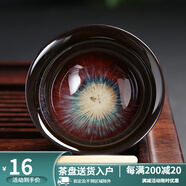 伊石 陶瓷主人杯套裝窯變品茗杯小茶杯單杯茶盞家用功夫茶具禮盒裝 窯變（02款）單杯
