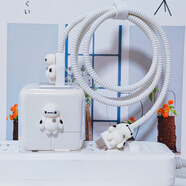 X適用于蘋(píng)果15 30W 35w充電器保護套13 14 promax plus數據線(xiàn)防折 大白+全包卡通套+白色線(xiàn)