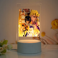 初凝（CHUNING）教師節JOJO的奇妙冒險黃金之風(fēng)擺件小學(xué)生男生小夜燈女生生日禮物 冒險黃金之風(fēng)彩印-黃金之風(fēng)組合 usb暖色