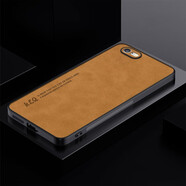 Espanson 蘋(píng)果6手機殼iPhone6splus保護套6P膚感羊巴皮i6s磨砂男軟硅膠防摔外殼 【羊巴皮】琥珀棕 蘋(píng)果6Plus/6SPlus