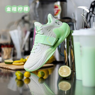 安踏（ANTA）【水花4代】安踏籃球鞋氮科技KT湯普森低幫實(shí)戰運動(dòng)鞋子男 金桔檸檬-2 44.5