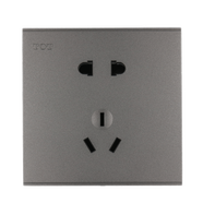 托泰電器托泰開(kāi)關(guān)插座面板家用86型墻壁暗裝空調16A五孔10A插座面板多孔灰 一開(kāi)五孔插座