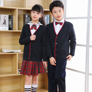 布恩普深圳市小學(xué)生春秋禮服五件套深圳校服馬夾長袖襯衣男女裙子 女冬禮服五件套 130