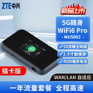 ZTE中興5G隨身wifi6移動(dòng)車載無(wú)線上網(wǎng)卡隨行wifi路由器CPE企業(yè)級(jí)插卡MU5002 中興MU5002 +雙網(wǎng)年套餐丨月享1500G