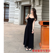 嫻槐alex stevens卡戴連衣裙女春夏季吊帶長(zhǎng)裙修身氣質(zhì)度假裙子 黑色-約會(huì)戰(zhàn)袍溫柔風(fēng)連衣裙 L -約會(huì)戰(zhàn)袍溫柔風(fēng)連衣裙