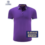 艾印客 POLO定制T恤企業(yè)工作服團(tuán)體服文化衫翻領(lǐng)短袖印字LOGO刺繡定做 紫色 M