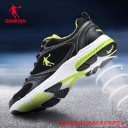 喬丹QIAODAN男鞋耐磨跑步學(xué)生2025秋冬季透氣網(wǎng)面品牌男士運動(dòng)鞋男 黑色/亮綠 44