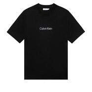 Calvin Klein 凱文·克萊恩 CK男裝 圓領(lǐng)短袖男 純棉休閑印花T恤男上衣 CK熱印標(biāo)-黑 S （建議60-70kg）