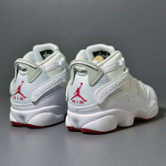 耐克（NIKE）AJ六冠王男鞋Air Jordan 6 Rings AJ6休閑籃球鞋緩震運動(dòng)休閑鞋 322992-116白紅 43