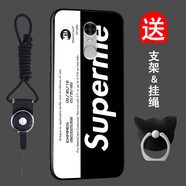 班藍(lán)紅米Note4x手機(jī)殼硅膠防摔圖案卡通新款創(chuàng)意Note4x高配軟保護(hù)套女男士高檔網(wǎng)紅全包圍 黑地鐵卡 A款/note4x/note4x高配【支架掛繩】