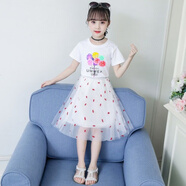 金布?。↗INBUDING）夏季女童連衣裙適合可愛(ài)小女孩穿的夏裝中大童公主裙7-12歲 氣球套裙 140 適合身高 130 碼偏小穿到40斤