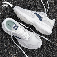 安踏（ANTA）男鞋運動(dòng)鞋夏季減震透氣休閑鞋男士跑鞋跑步鞋丨凌云2.0 象牙白/一度灰 42.5 (美碼9)