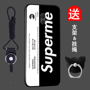 班藍(lán) 魅藍(lán)note6手機(jī)殼防摔男女網(wǎng)紅新款硅膠膜保護(hù)套軟殼適用于魅族魅藍(lán)note6 黑地鐵卡【指環(huán)支架+倆用掛繩】