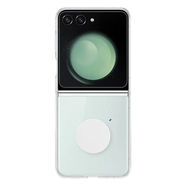 三星Galaxy Z Flip5/W24 Flip 原裝透明多功能保護(hù)殼 指環(huán)式設(shè)計(jì) 立式支架手機(jī)殼 防摔手機(jī)殼 透明