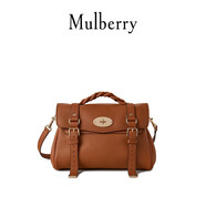 Mulberry【明星同款】/瑪葆儷Alexa中號斜挎單肩手提學(xué)院通勤女包 栗色 中號