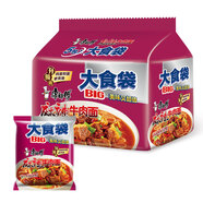 康師傅 方便面 大食袋泡面 麻辣牛肉面5連包